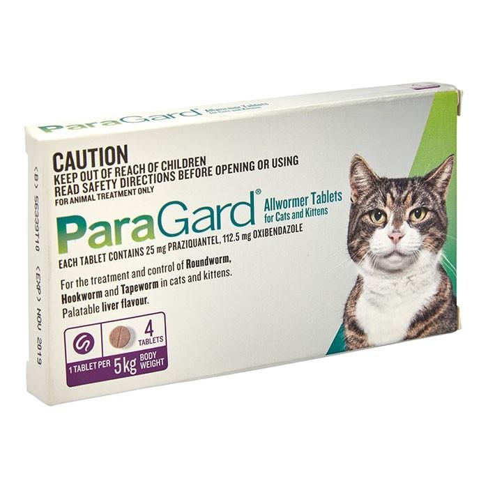 Paragard Allwormer Tablets For Cats and Kittens 4 Pack - PetBuy