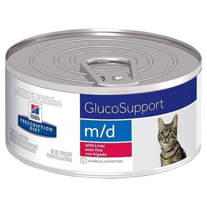 Prescription Diet M/D Glu Wght Mng Adult Cat Can 156g x24 - PetBuy