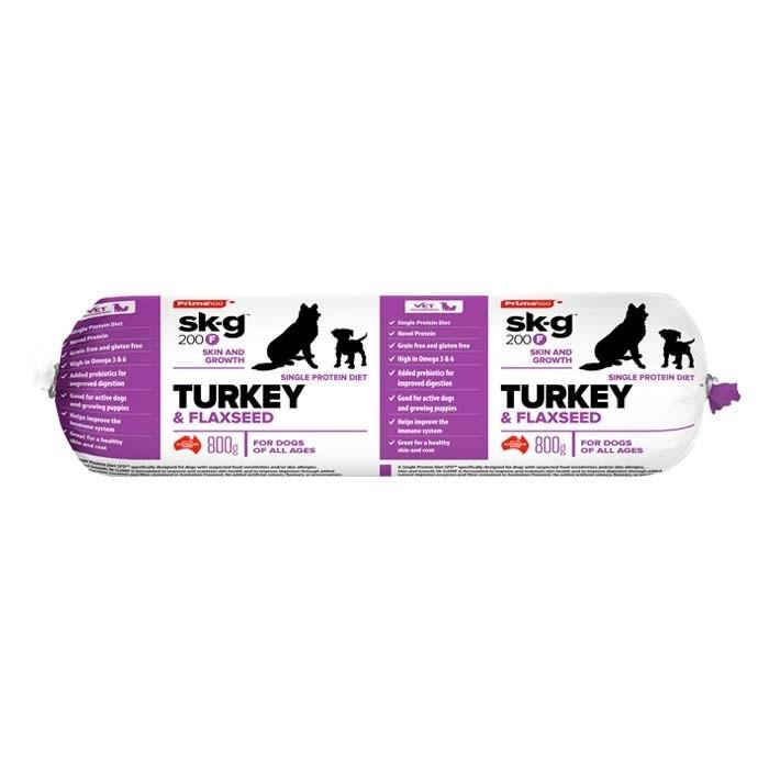 Prime100 Turkey & Flaxseed Cooked Dog Roll 800g - PetBuy