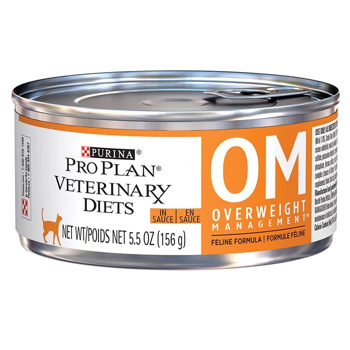 Pro Plan Vet Diet OM Weight Mngmnt Adult Cat Can 156g x24 - PetBuy