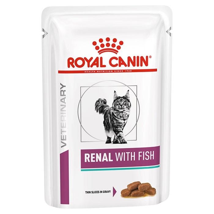 Royal Canin Veterinary Diet Renal Fish Adult Cat Pouch 85g x12 - PetBuy
