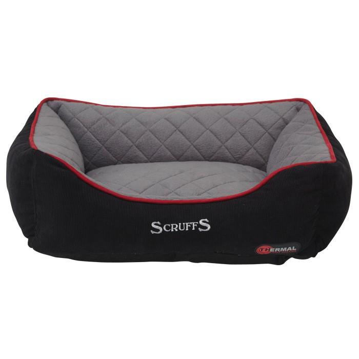 Scruffs Square Thermal Black Dog Bed - PetBuy