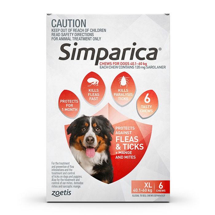 Simparica For Extra Large Dogs 40.1 - 60kg - PetBuy