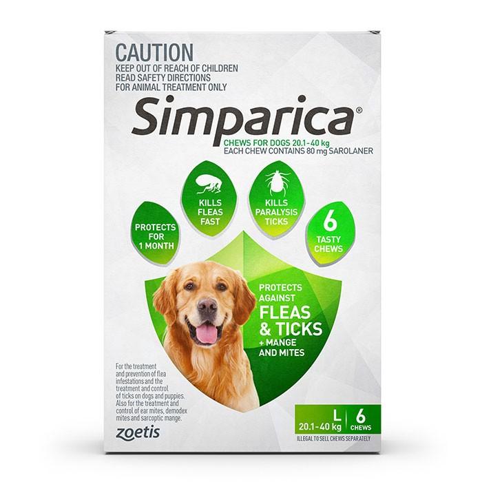 Simparica For Large Dogs 20.1 - 40kg - PetBuy