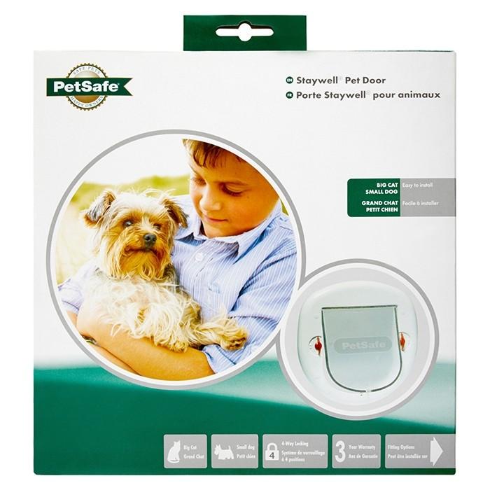 Staywell 4 Way Locking Cat Door White Small - PetBuy