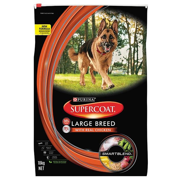 Supercoat Chicken Large Breed Adult Dog Food 18Kg - PetBuy