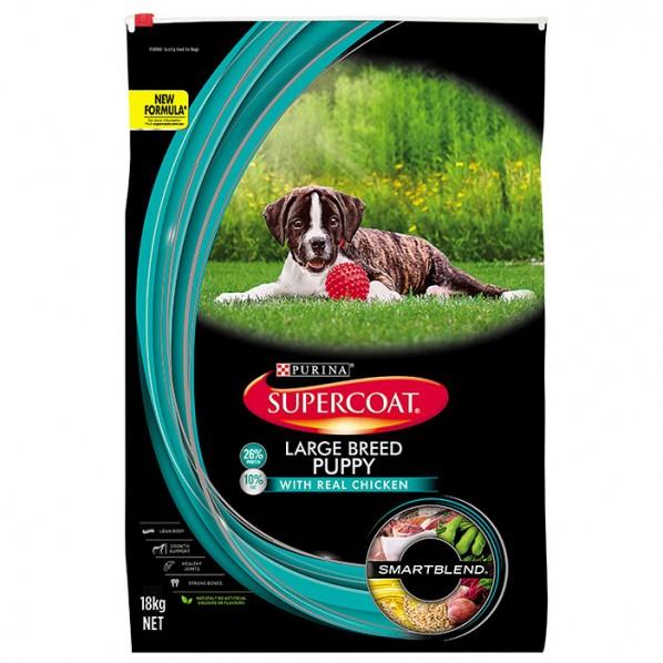 Supercoat Chicken Large Breed Puppy Food 18Kg - PetBuy