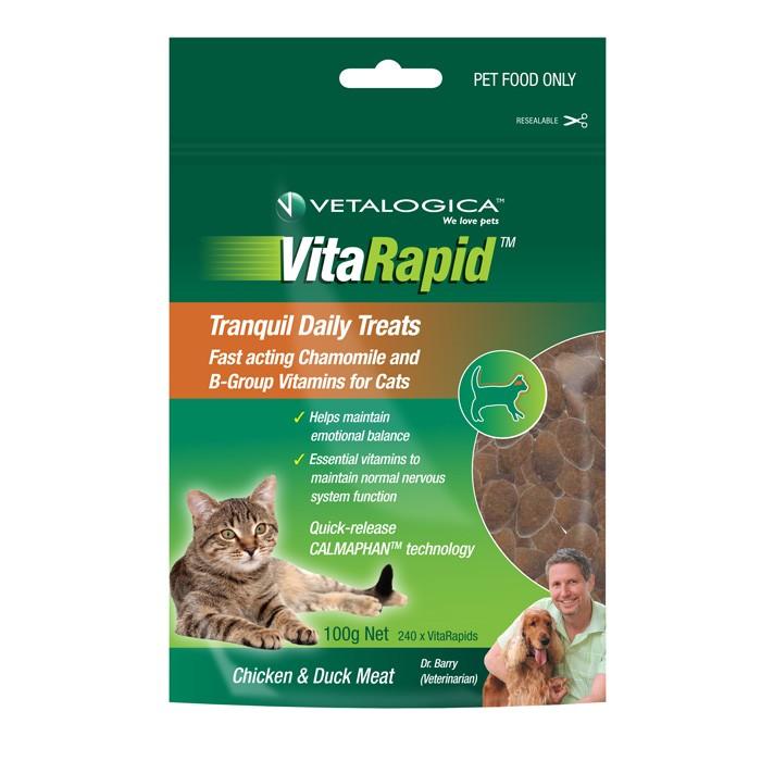 Vetalogica VitaRapid Tranquil Cat Treat 100g - PetBuy