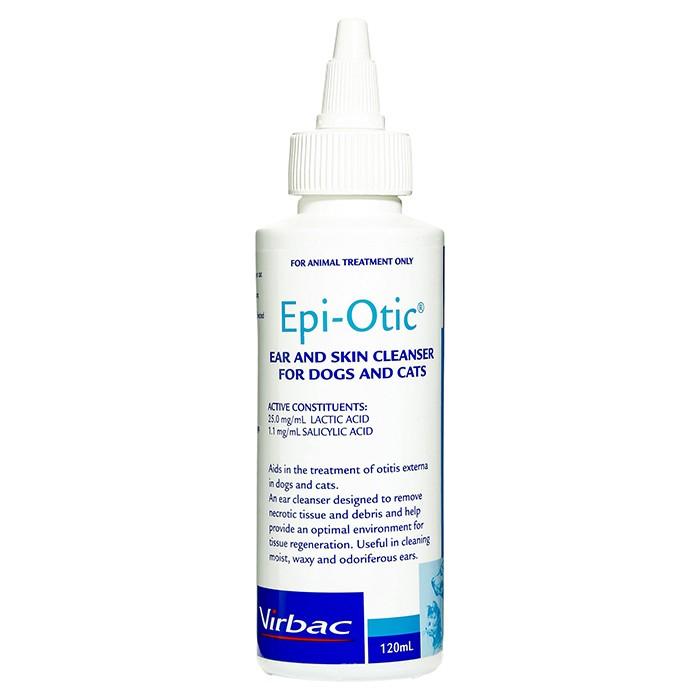 Virbac Epi-Otic Ear and Skin Cleanser for Dogs and Cats 120mL - PetBuy