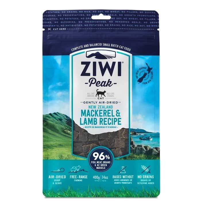 ZiwiPeak Air Dried Mackerel & Lamb Adult Cat Food 400g - PetBuy