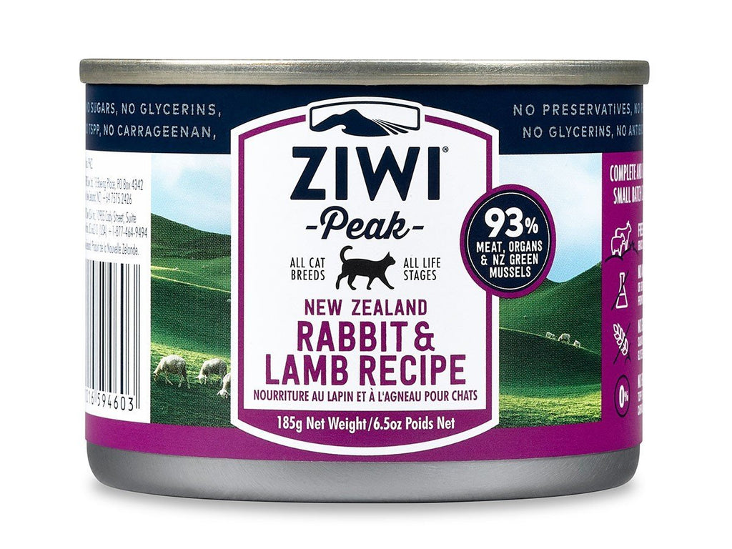 ZiwiPeak Rabbit & Lamb Adult Cat Can 185gx12 - PetBuy